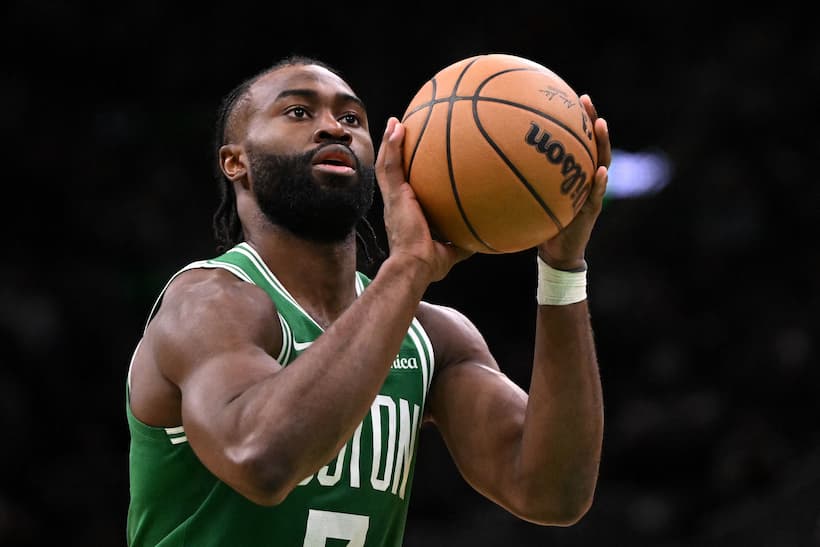 Jaylen Brown’s three-point percentage in 2024-25 is the worst of his career