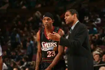 Lou Williams and Mo Cheeks pic