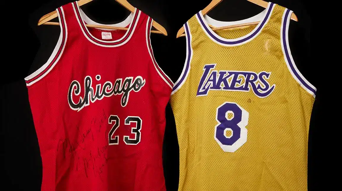 Kobe Bryant’s and Michael Jordan’s first-game jerseys expected to sell for $10 million a piece